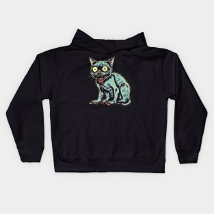 Creepy Cat Zombie Kids Hoodie